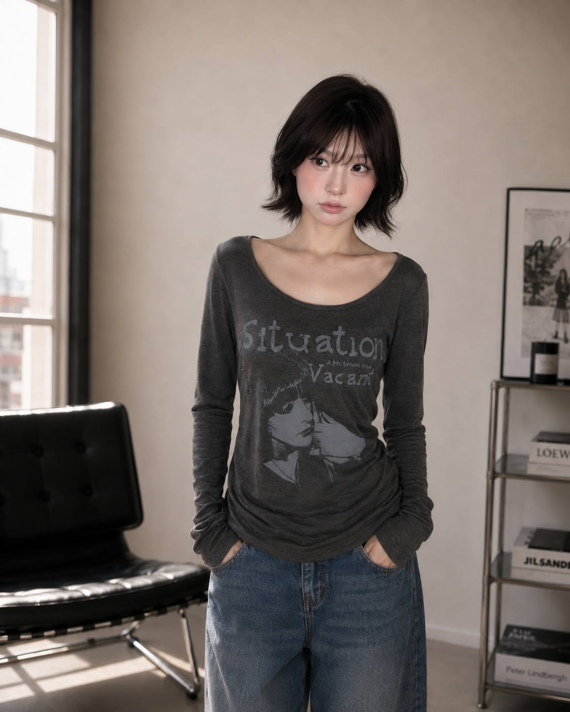 Auréle Vintage Graphic Long Sleeve Tee