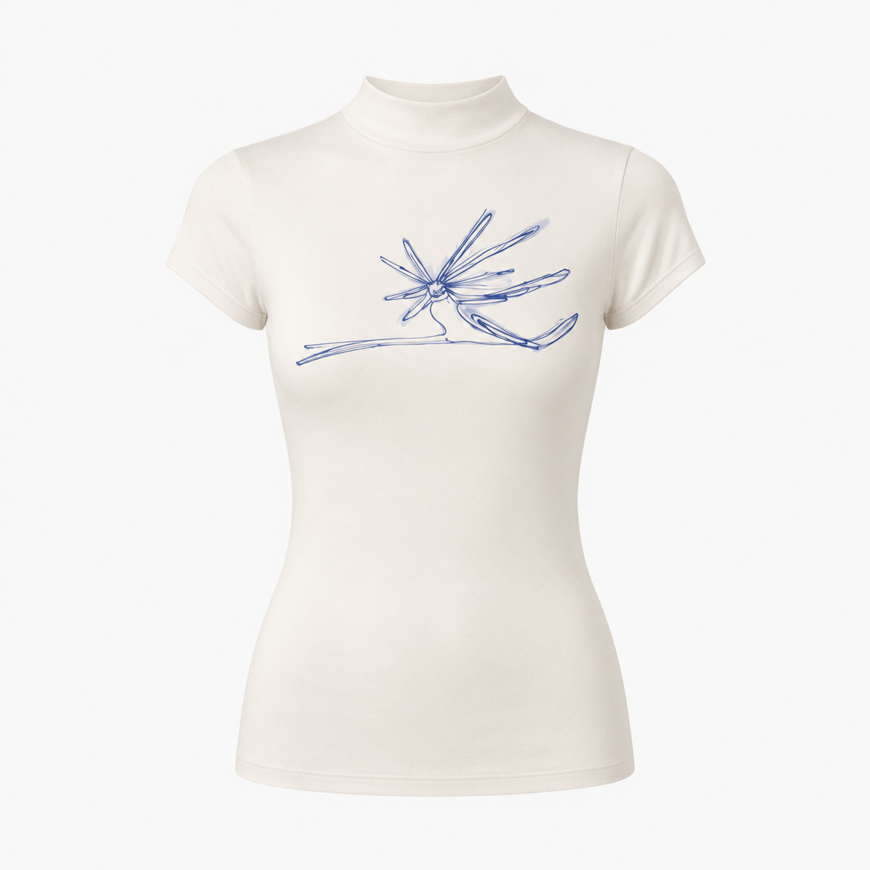 Auréle Sculpted Mock-Neck Tee