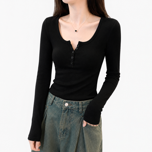 Aurele Essential Button Top