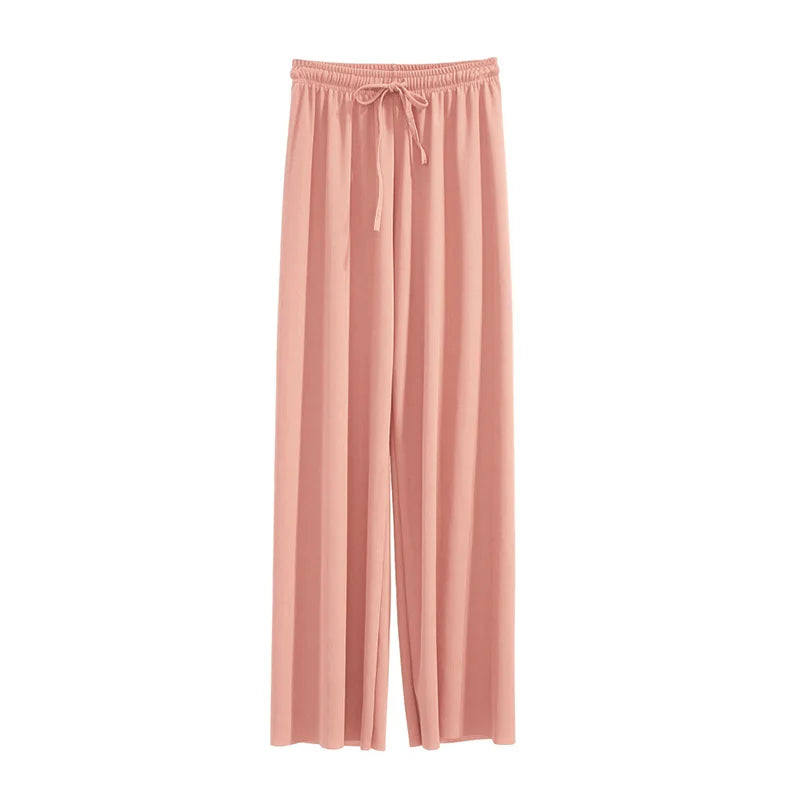 Loose Fit Ice Silk Trousers