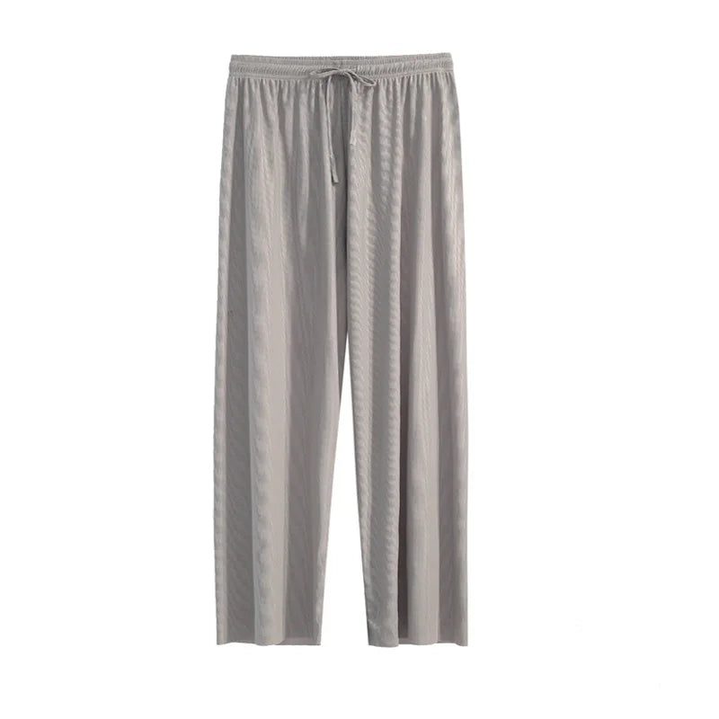 Loose Fit Ice Silk Trousers
