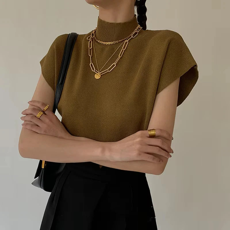 Knitted Tops, T Shirt Loose Shirt