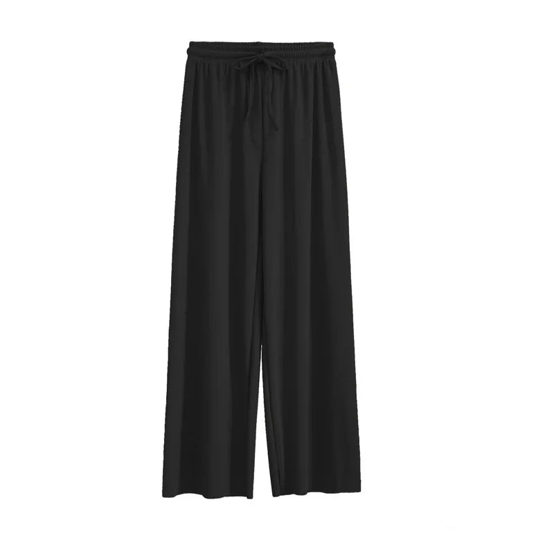 Loose Fit Ice Silk Trousers