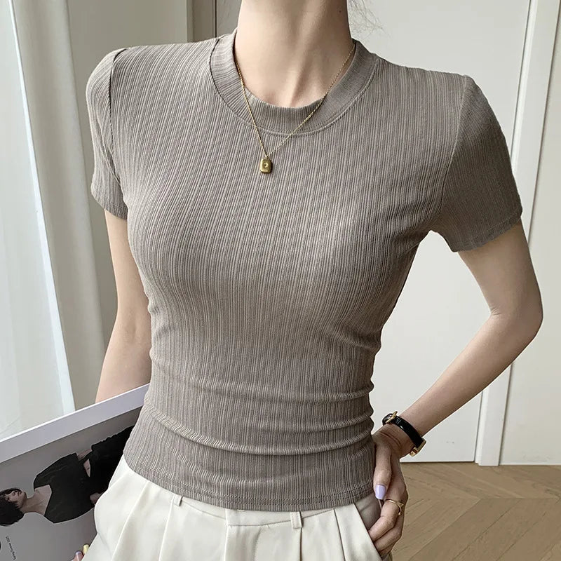Striped Knit Tee