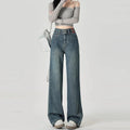 High Waist And Straight Leg Jeans